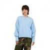 BLUZA DAMSKA FOX WORDMARK OVERSIZED FLEECE CREW CASHMERE BLUE L